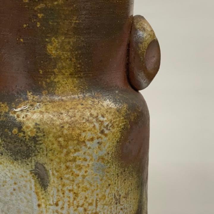 【花入4】備前4     耳付　松園　　高さ23㎝