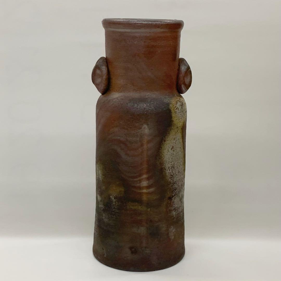 【花入4】備前4     耳付　松園　　高さ23㎝