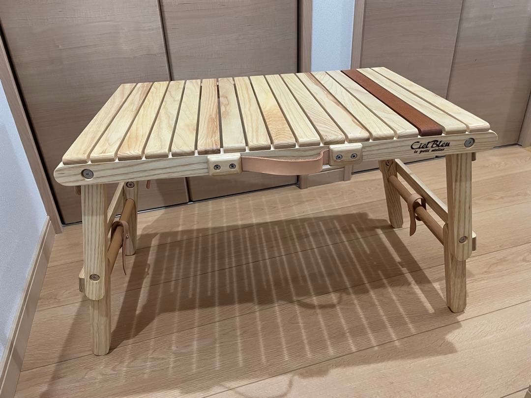 未使用　cielblue キャリーテーブル　シエルブルー　ウッドテーブル