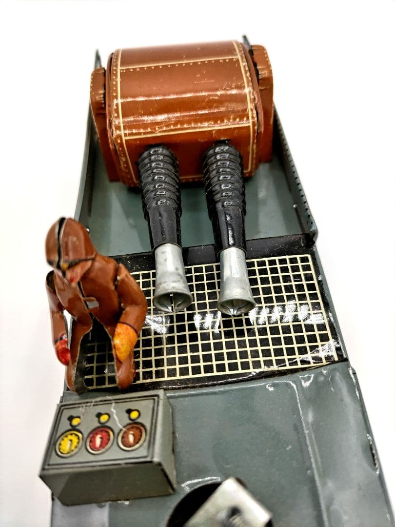 軍用水陸両用車「ARMY TRUCK 」ヘリコプター付 ブリキ製おもちゃ