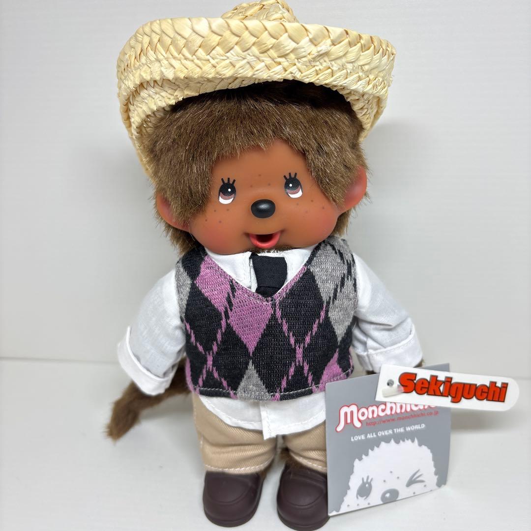 新品 EU限定 2011年発売 アーガイルベスト&ハット モンチッチ 388