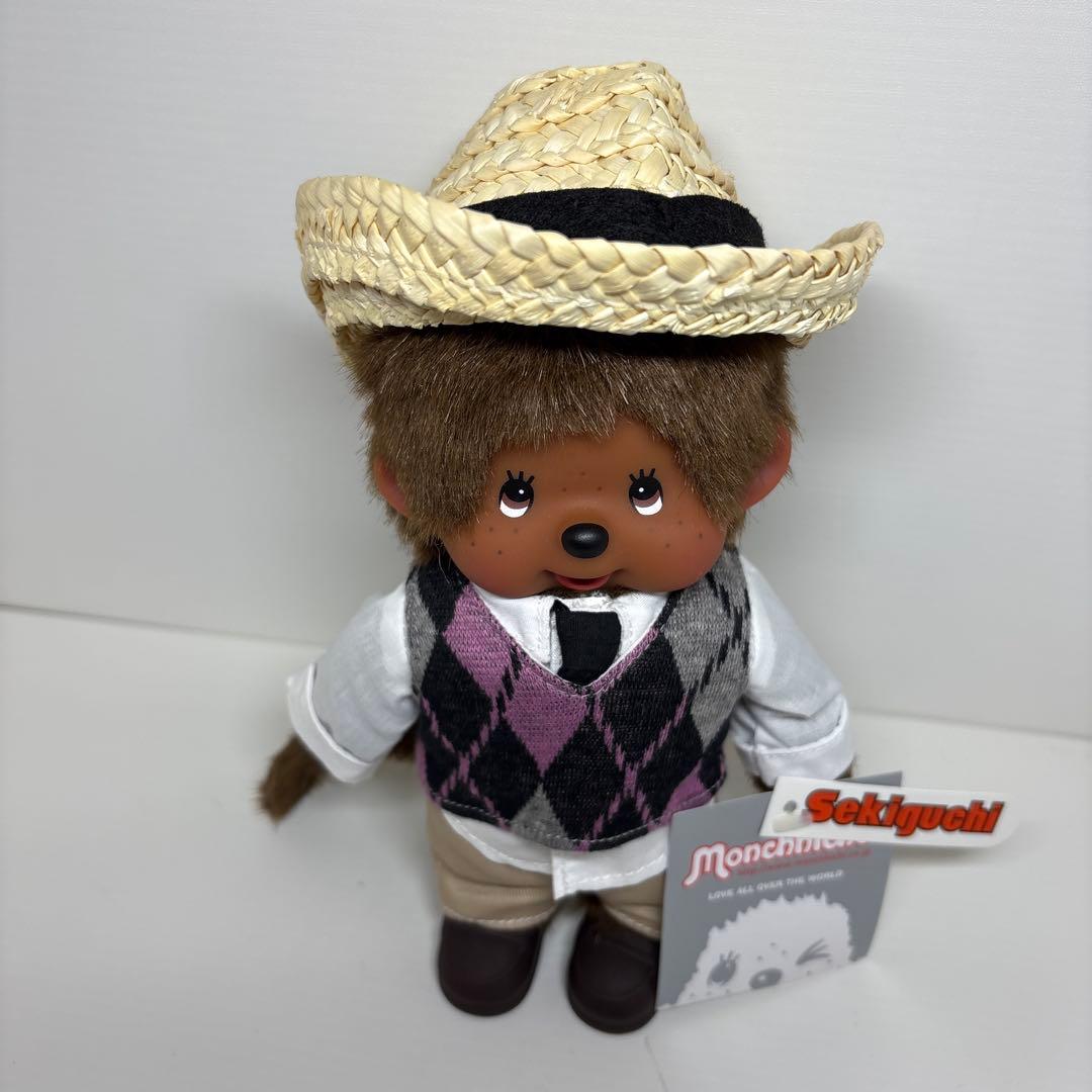 新品 EU限定 2011年発売 アーガイルベスト&ハット モンチッチ 388