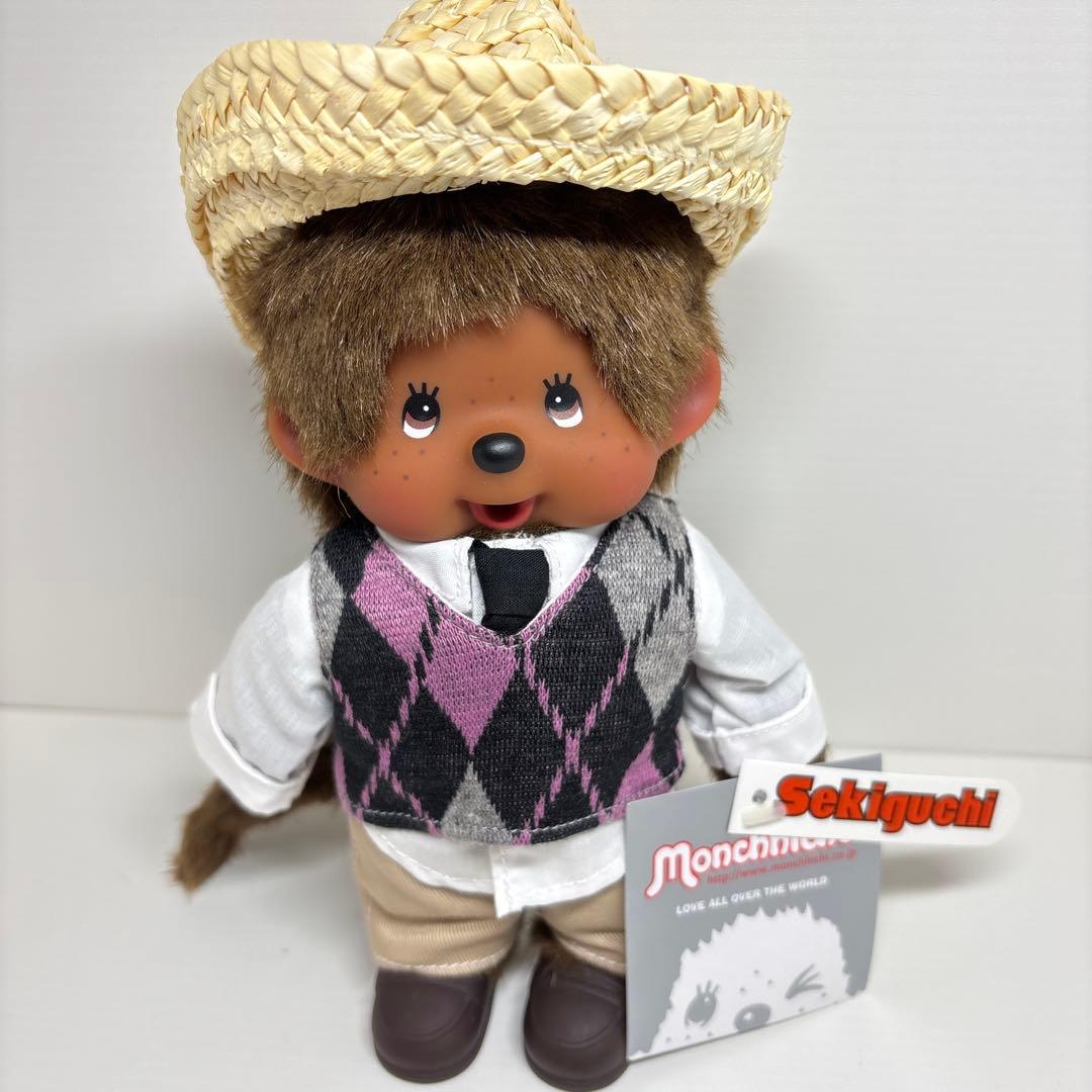 新品 EU限定 2011年発売 アーガイルベスト&ハット モンチッチ 388