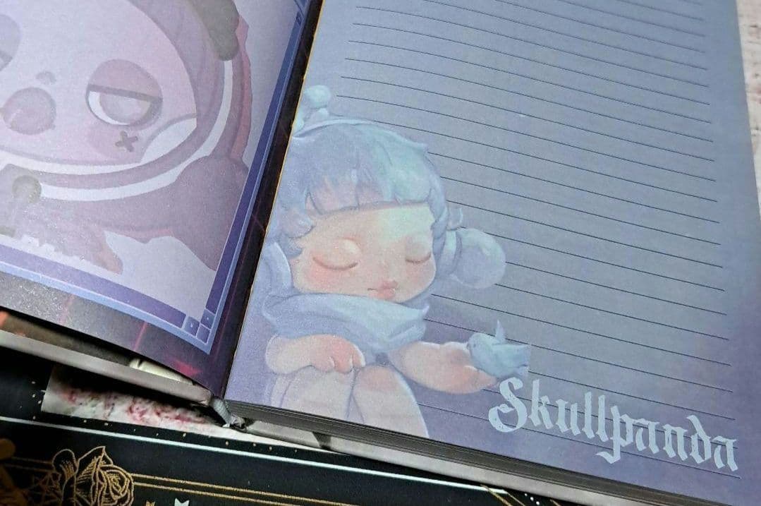 No. 1031 ドラノート らぶぶノート スカルパンダノート 中カラフル