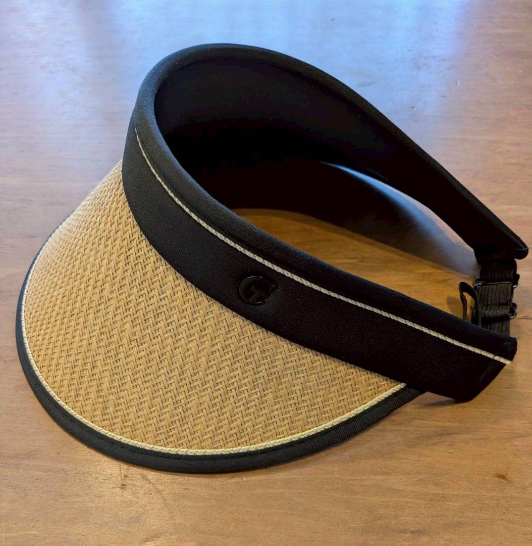 【新品】サンバイザー　折り畳み　紫外線　麦わら　サンカット　　UV 帽子　ゴルフ