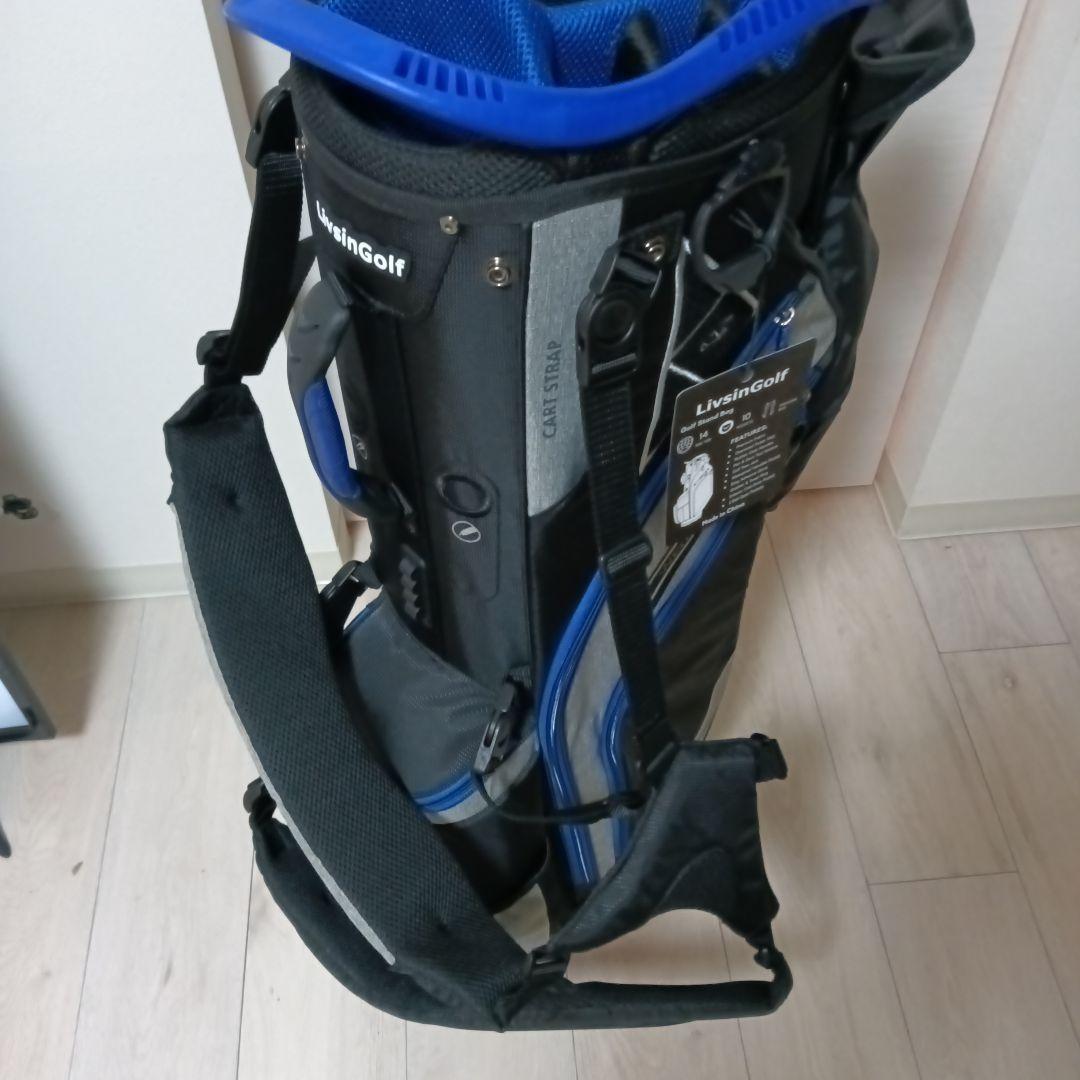 最終価格　LivsinGolf スタンドキャディバッグ 黒/青