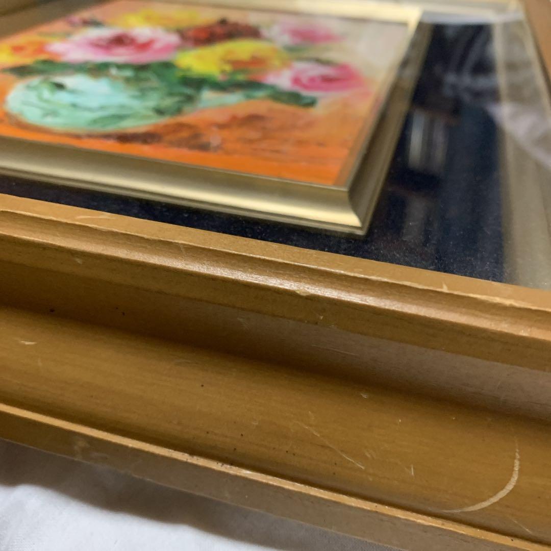 薔薇の絵画 ( 油絵 ) 村岡 清 作