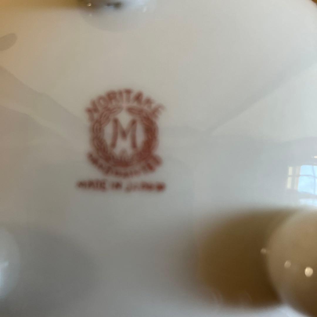 5. オールドノリタケ、Noritake-M印ボウル、ソーサー、スプーンのトリオ