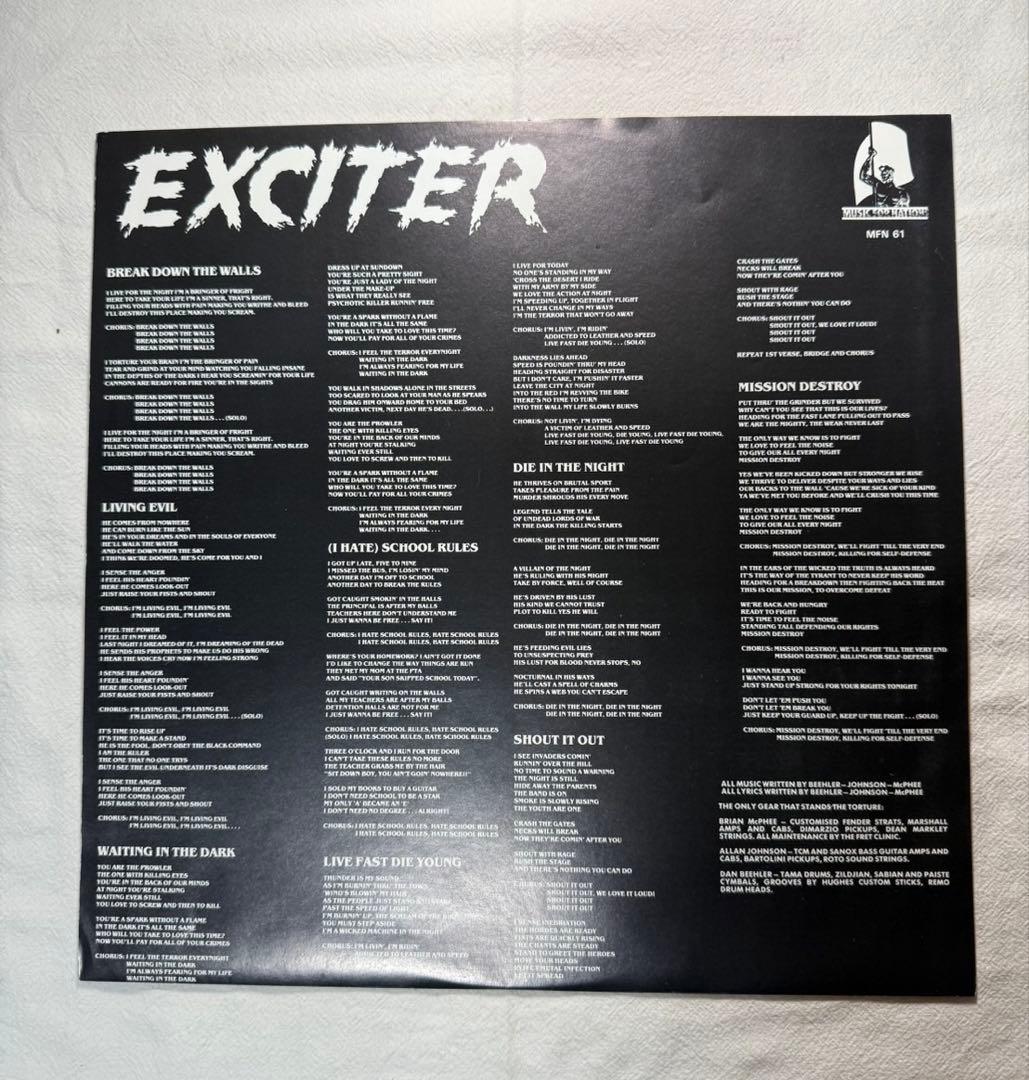 EXCITER Unveiling The Wicked LP レコード