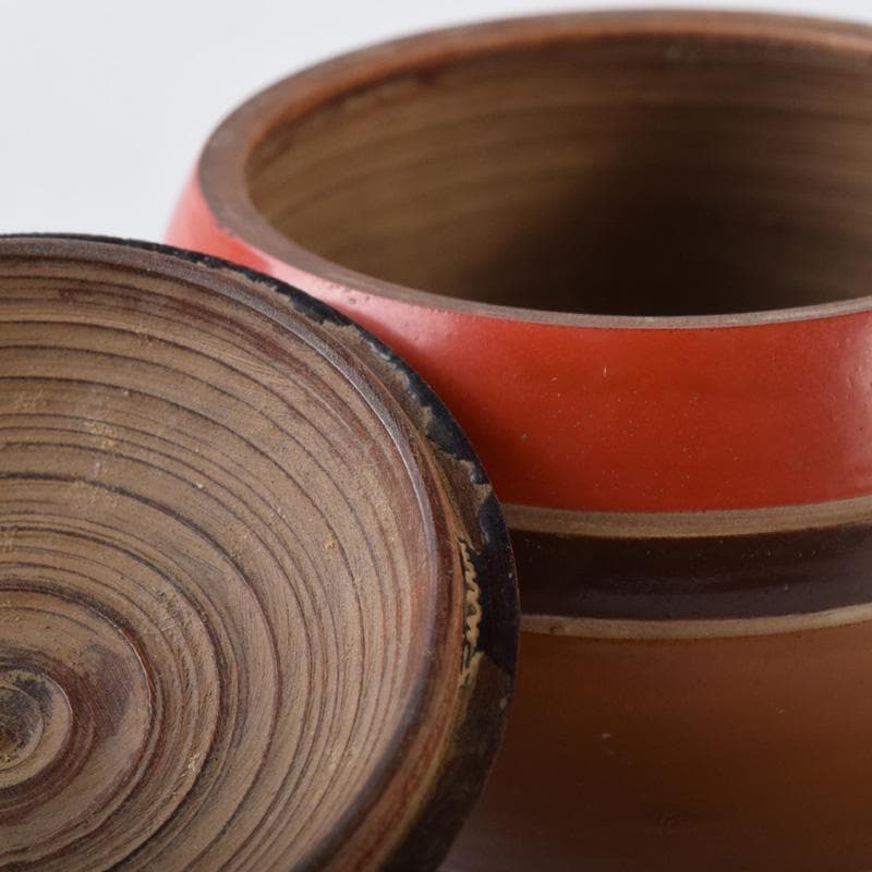 茶道具　漆塗　独楽　莨入　煙草入　時代箱付　V　8240