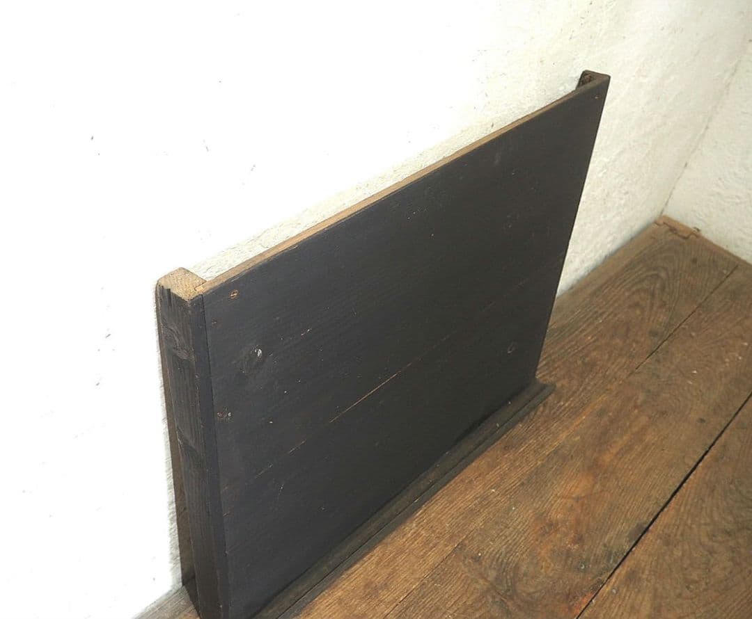 1411 ヴィンテージ　レトロな無垢材の黒板　ブラックボード　看板　メニュー