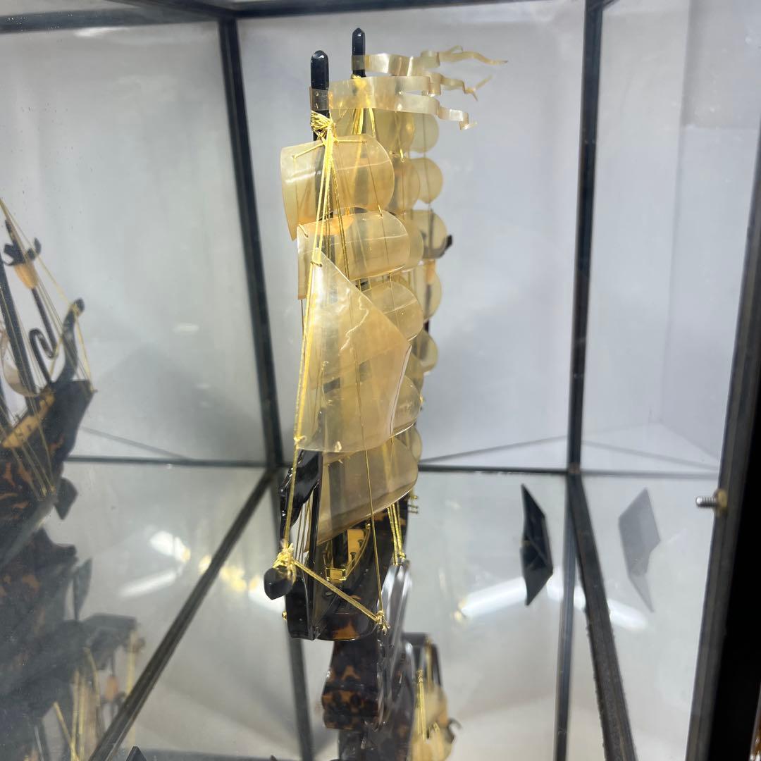 本鼈甲　オランダ船　ケース付　東Y7-1212①タトオ