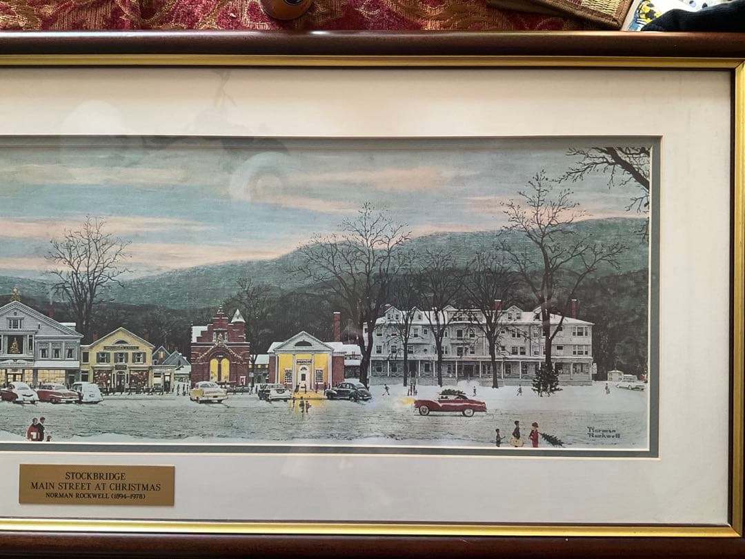 【希少】ノーマンロックウェル美術館購入 代表作品ストックブリッジ 額装