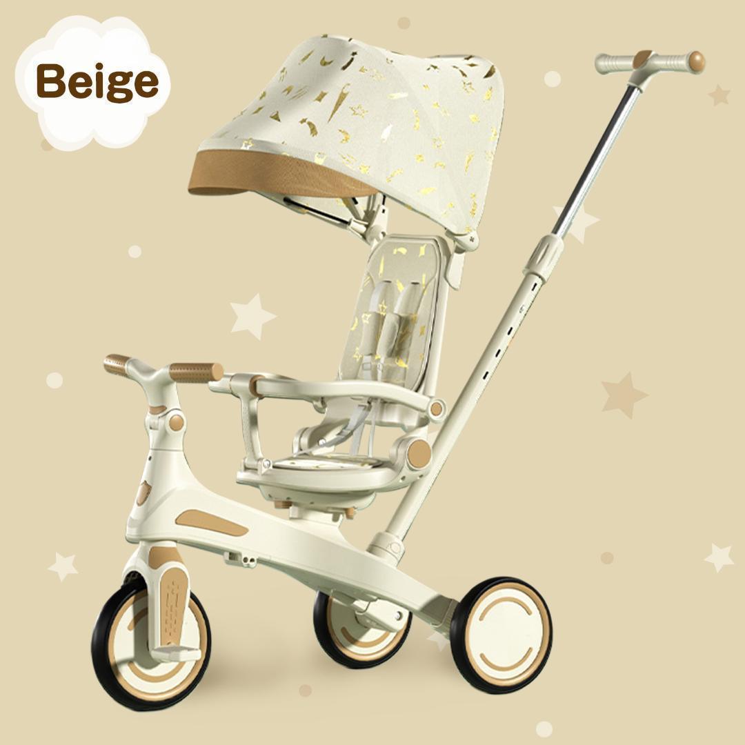 新品＊三輪車 手押し棒付き折りたたみ 7in1子供用 キッズバイク　 レッド