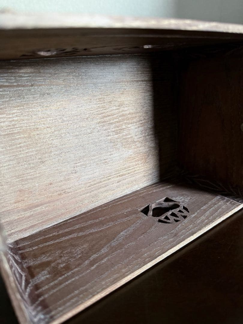 指物師 大崎雄斎作 雄斉 鵬雲斎好 桐透 桑手付 莨盆 本桑 茶道具 裏千家