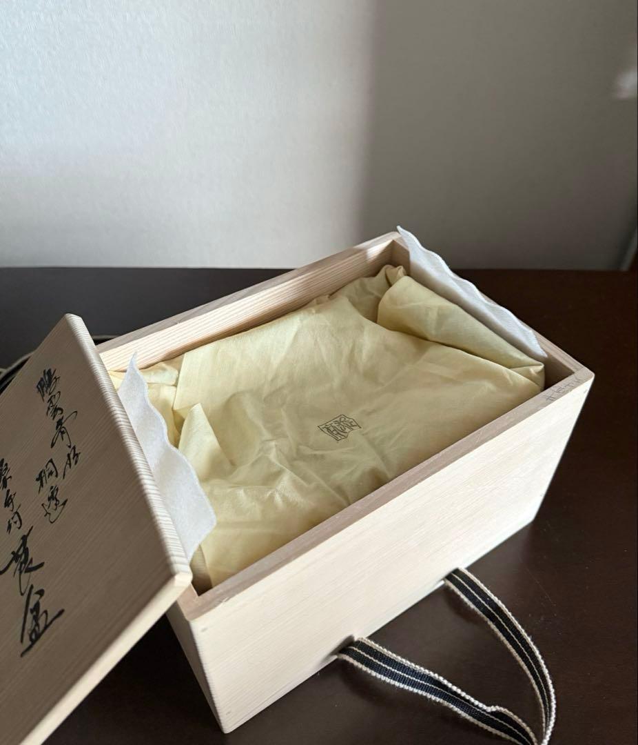 指物師 大崎雄斎作 雄斉 鵬雲斎好 桐透 桑手付 莨盆 本桑 茶道具 裏千家