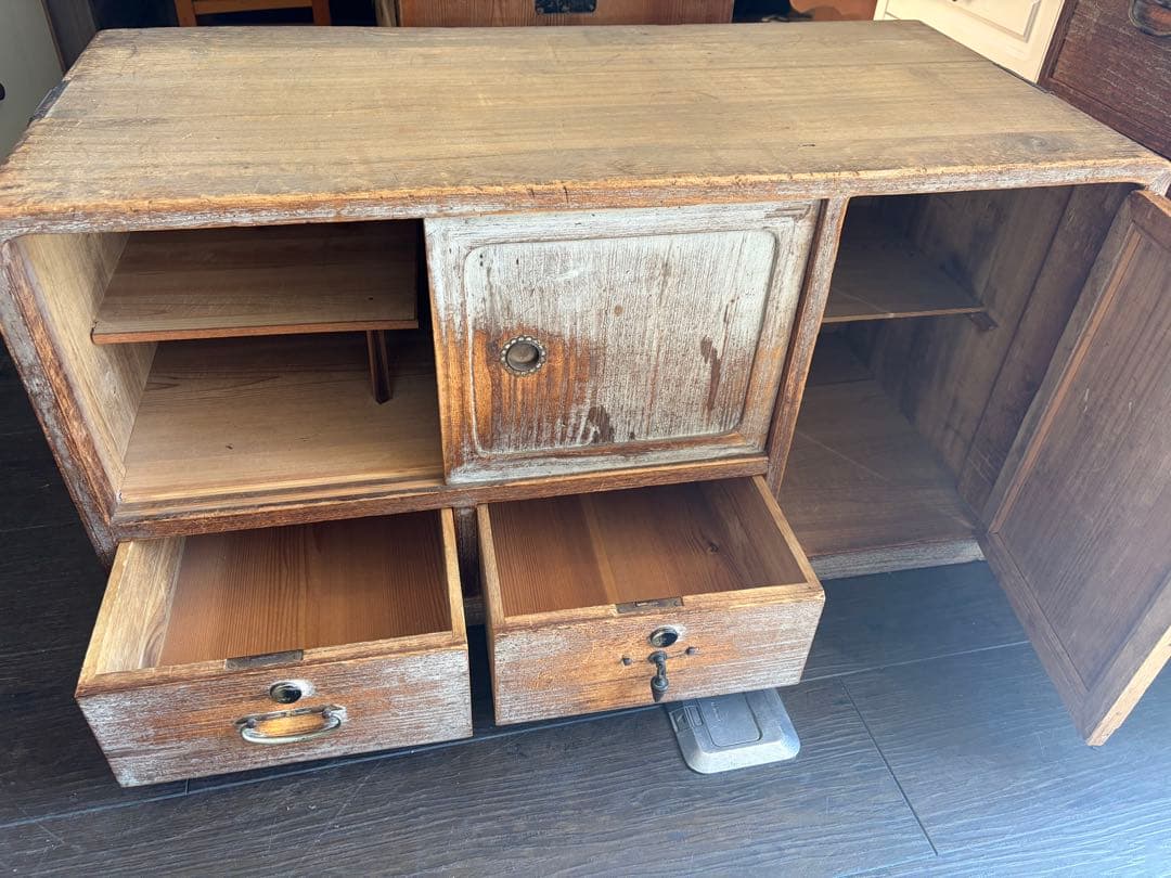 桐タンス アンティーク 和箪笥 古家具 時代箪笥 引き出し付き 収納棚 無垢材