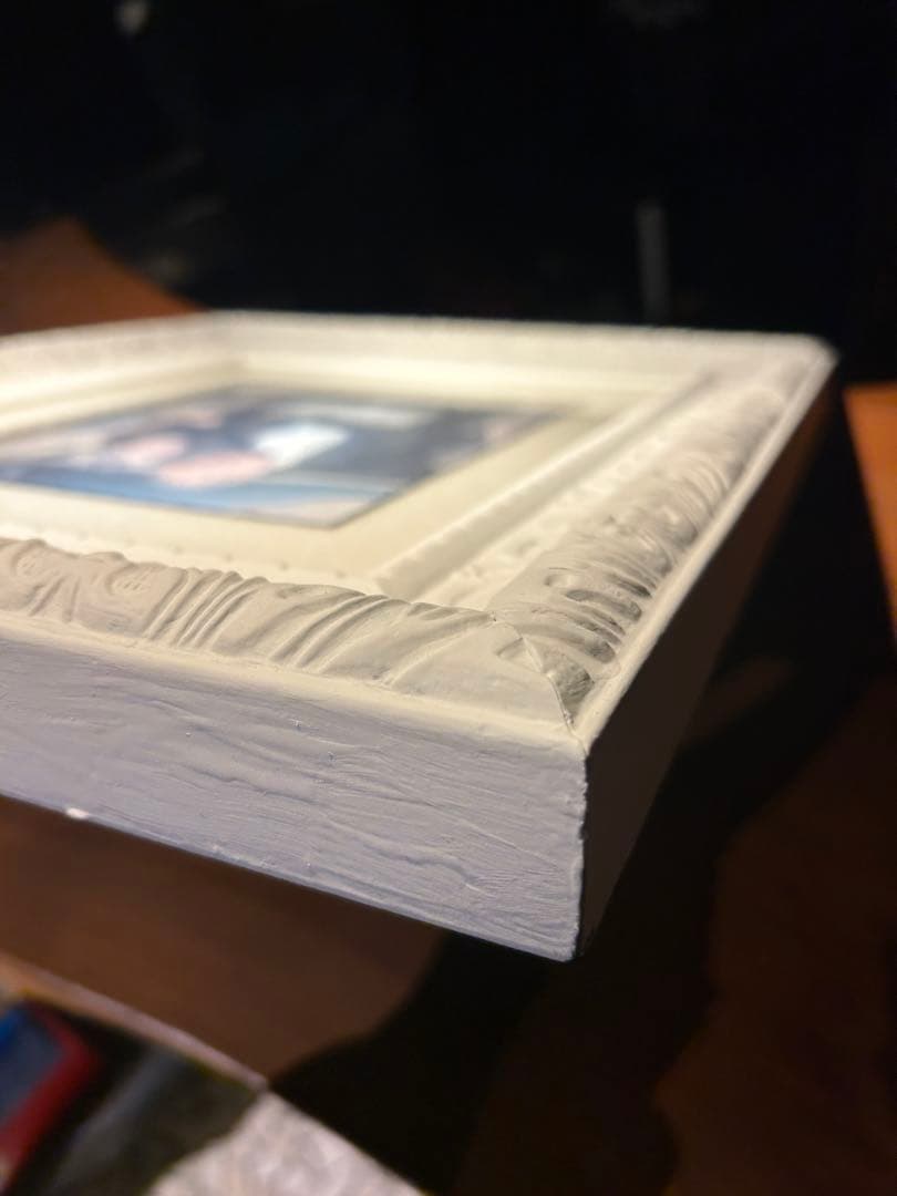 アンティーク額縁‼️ シャービー・デザイン額縁　マットホワイト　大サイズ