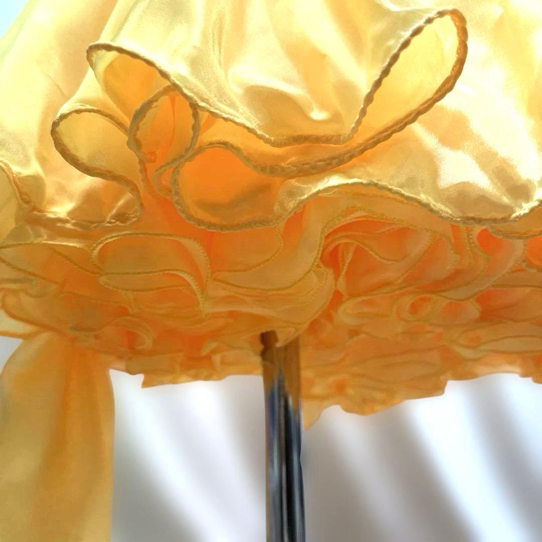 6338★ジャンティ★M 黄色 サテン スワロ スタンダード ドレス社交ダンス