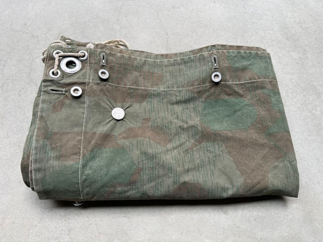 ①スイス軍幕×1 スプリンターカモ ツェルトバーン ミリタリー テント 実物