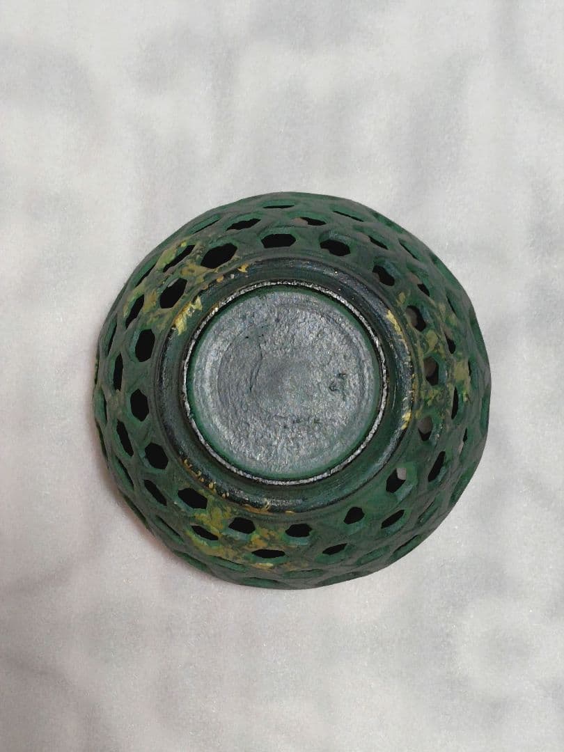 特製美術床置　金属工芸　御所車　花器　花生　花びん　花入　菊模様　置物飾り