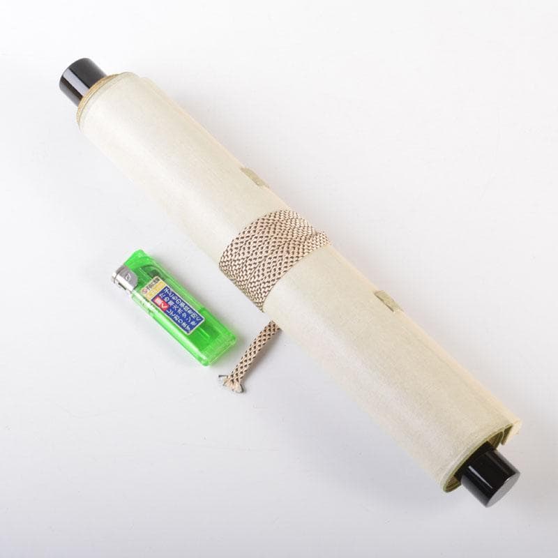 掛軸　前大徳　雪尾要道筆　「不住青霄裡」　布袋図　共箱　C　6863A