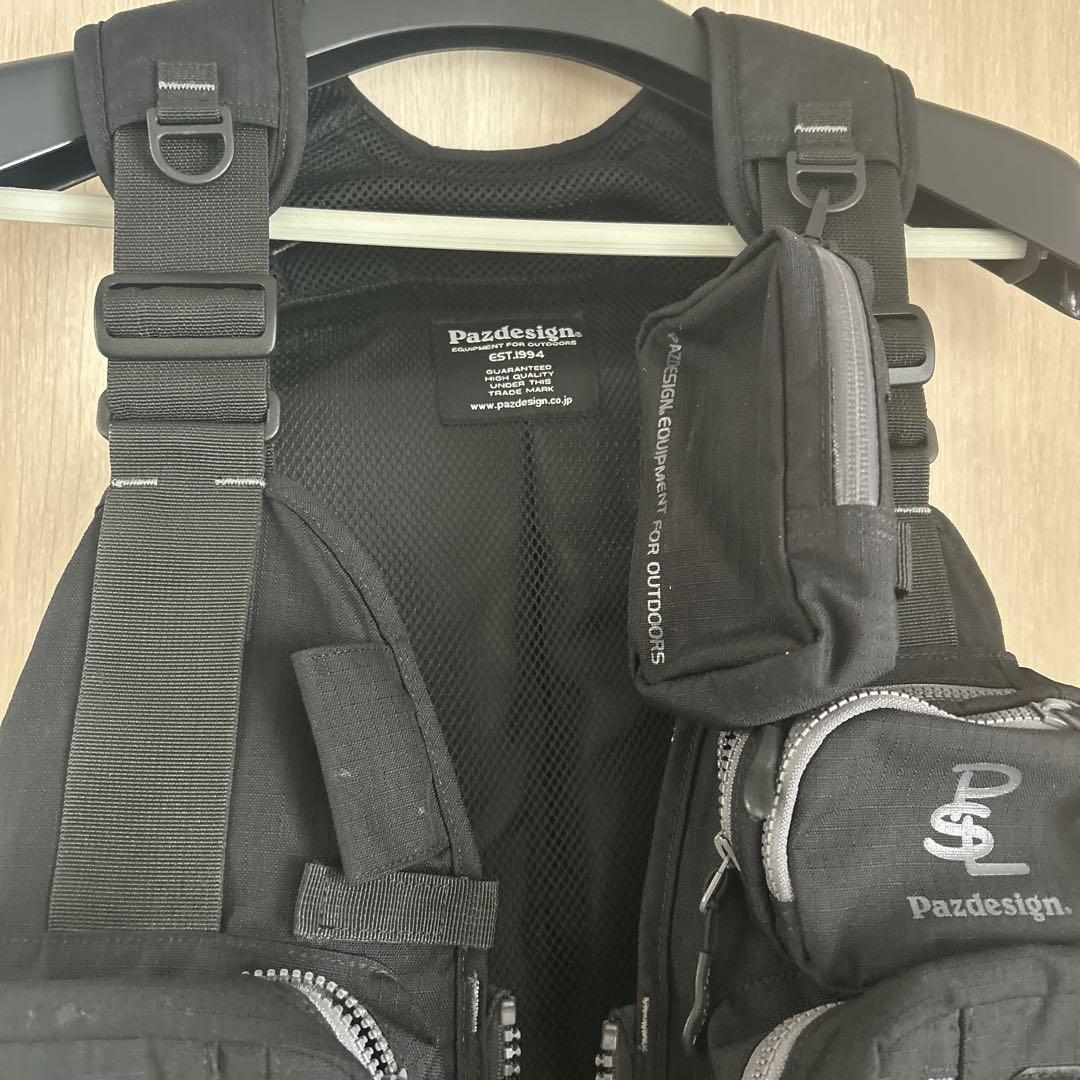 パズデザイン ライフジャケット ゲームベスト ブラック