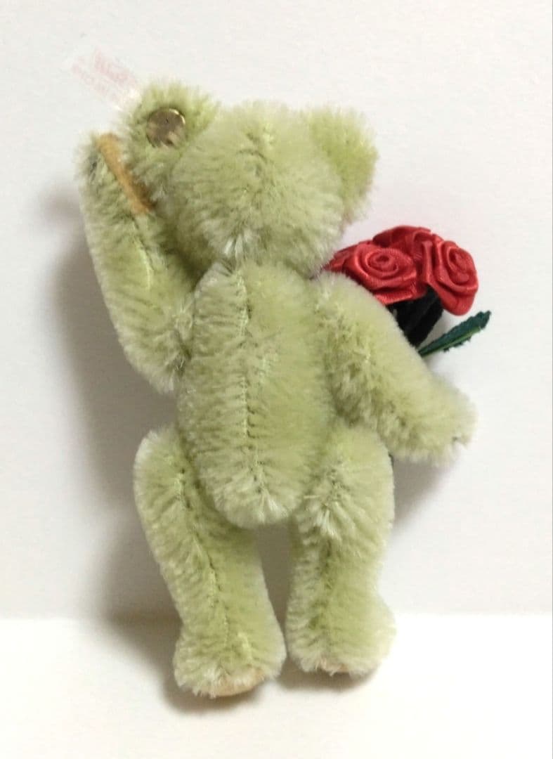シュタイフカレンダー5月ミニテディベア2001年モヘア限定版バラの花束を抱えて