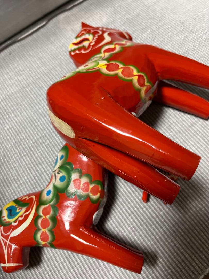 スウェーデン 郷土玩具 木製 ダーラナホース セット 大中小 3頭　赤