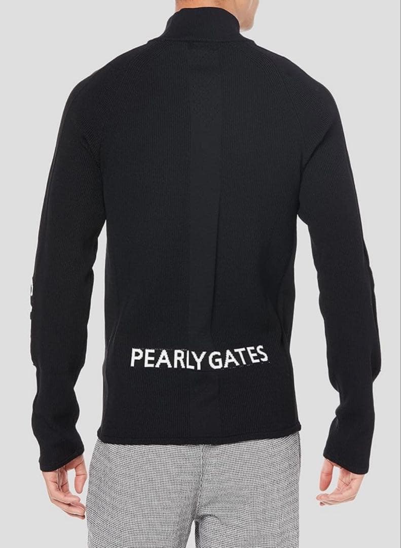 パーリーゲイツ サイズ5（Ｌサイズ） タートルネック ニット ブラック