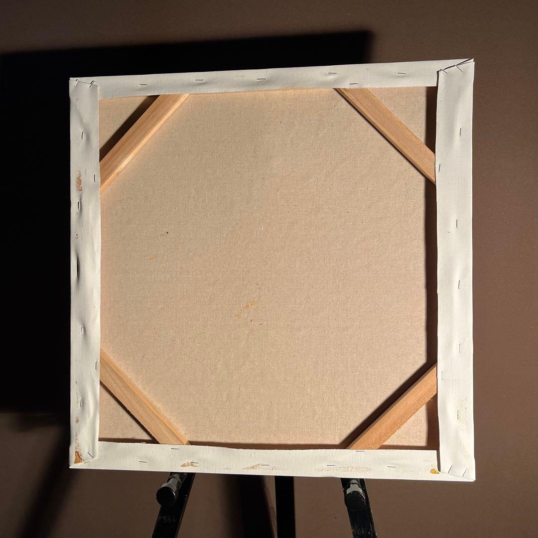 ★秀作★ 手書き油絵 ゴールドペタル 肉筆絵画 インテリア 油彩画