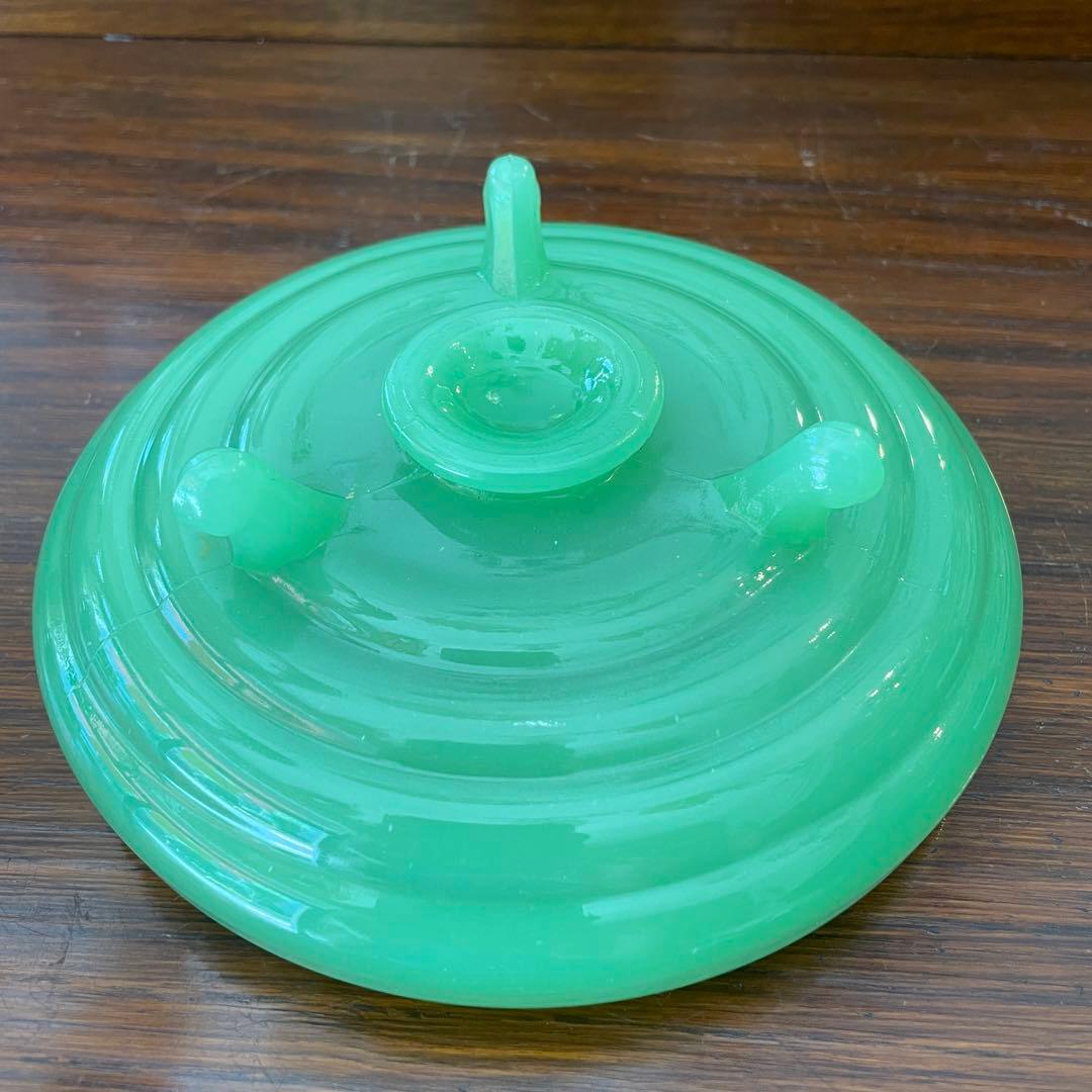 30s〜40s 翡翠ジェダイ3本脚皿　アメリカンアンティークUSAヴィンテージ