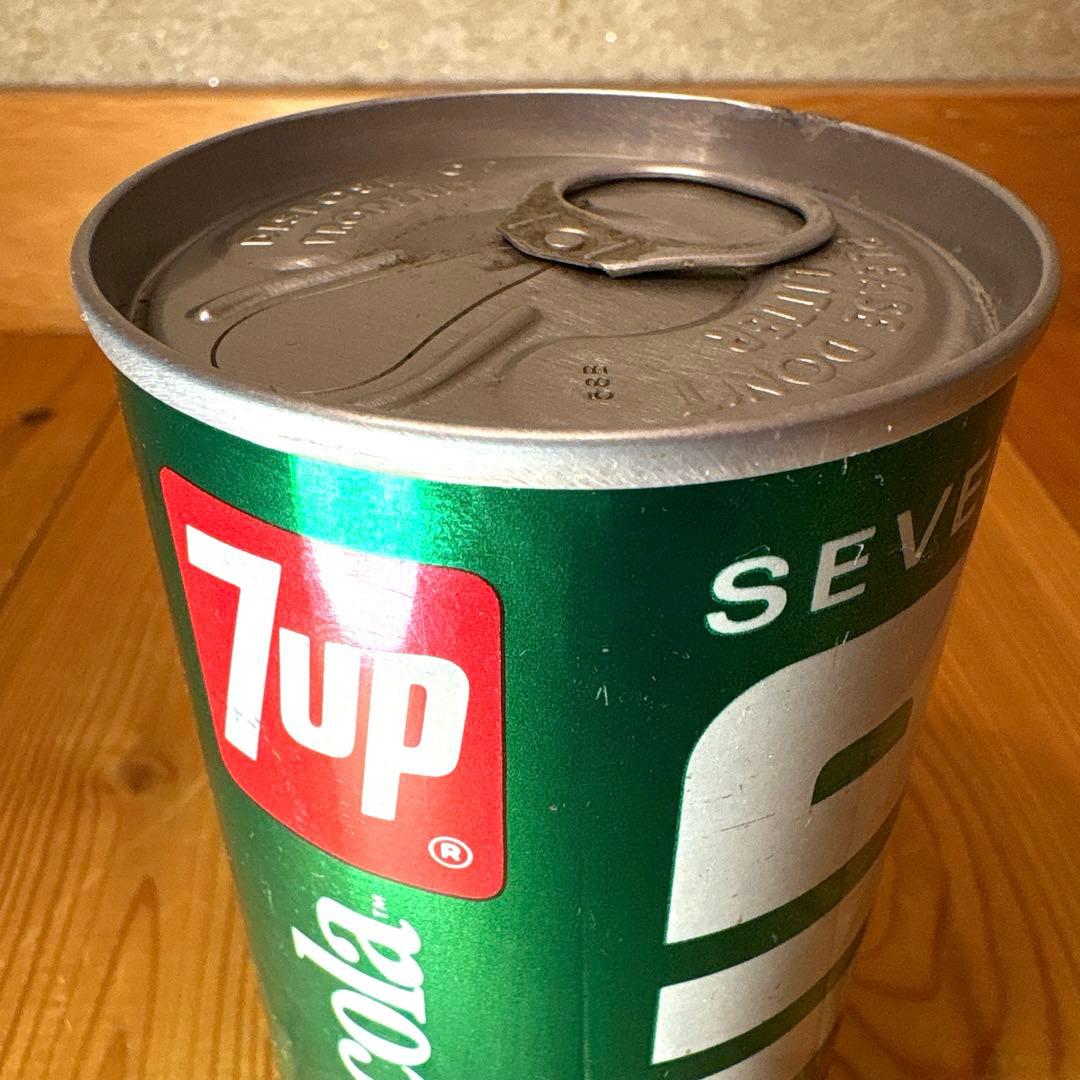 スーパーレア！　70年代　セブンアップ　オルゴール　缶　7up アメトイ　サイン
