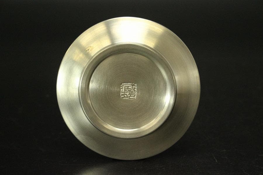 煎茶 蔵苑作 錫 茶入 茶托 瓶敷 まとめて (LC812)