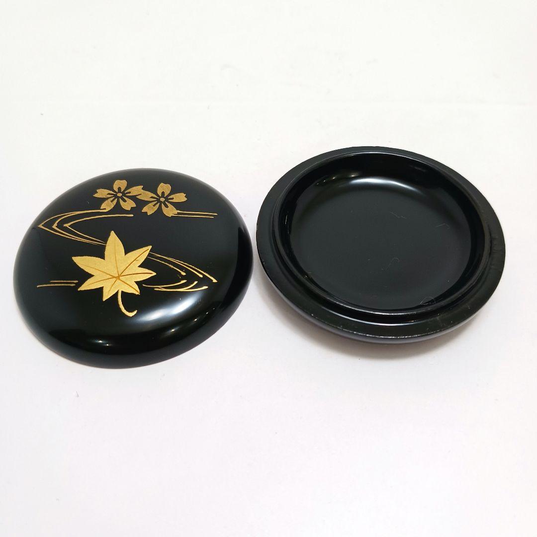 Y3336-4 茶道具 金彩 春秋流水蒔絵 棗・香合 2点セット　う