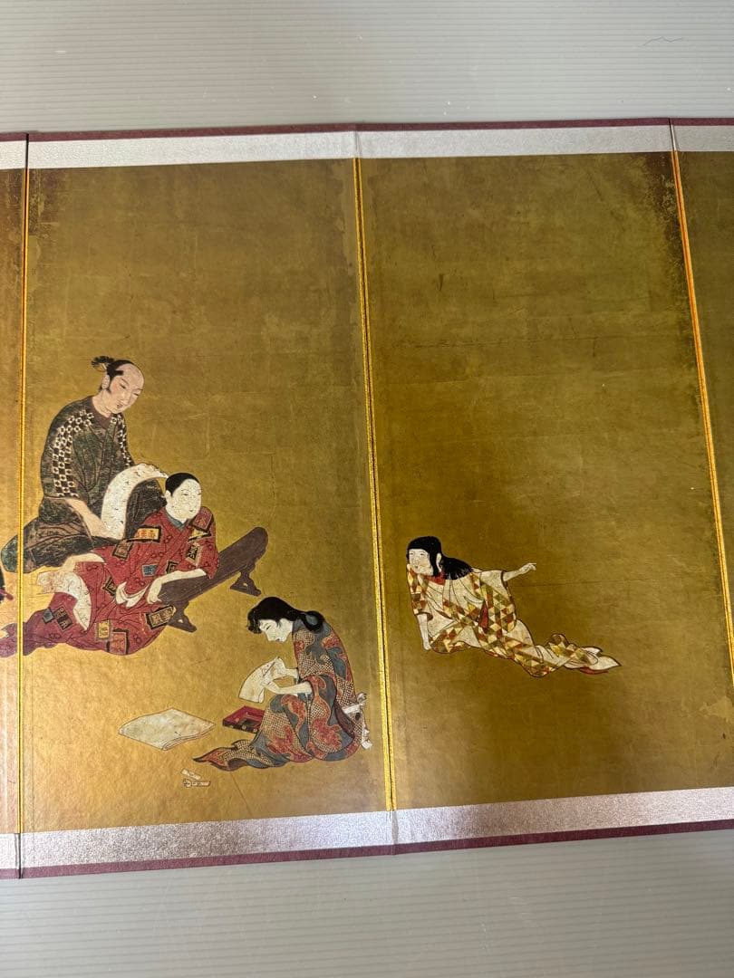 2344国宝　彦根屏風  ミュージアムグッズ　雛屏風　ミニ屏風　日本歴史　時代物