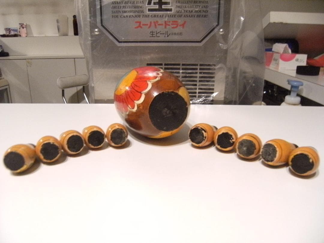 ロシア製品★ハンドメイド 民芸品 置物 インディアン マトリョーシカ 人形