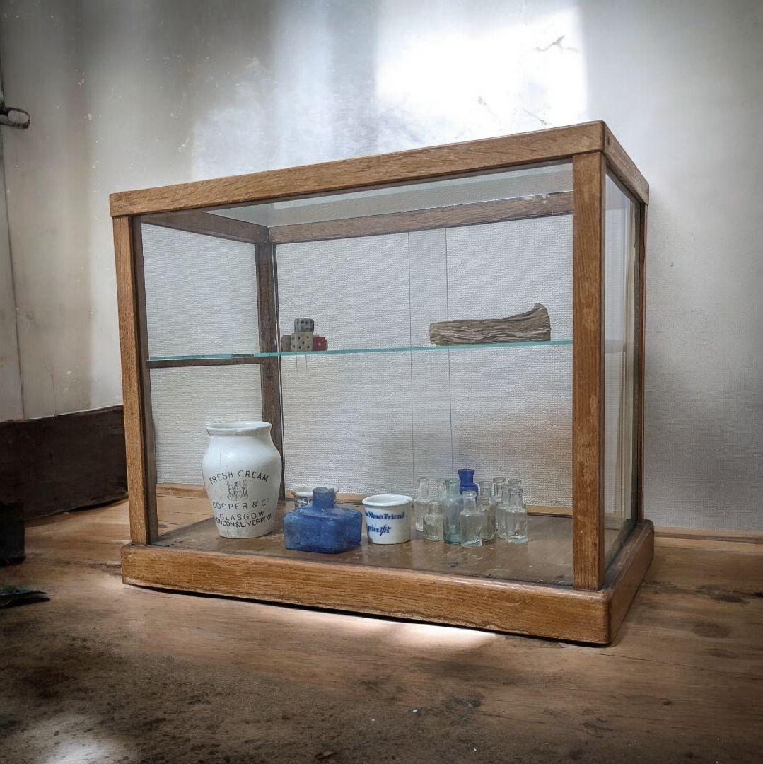 昭和レトロ　アンティーク　コレクションケース　ディスプレイケース　ガラスケース