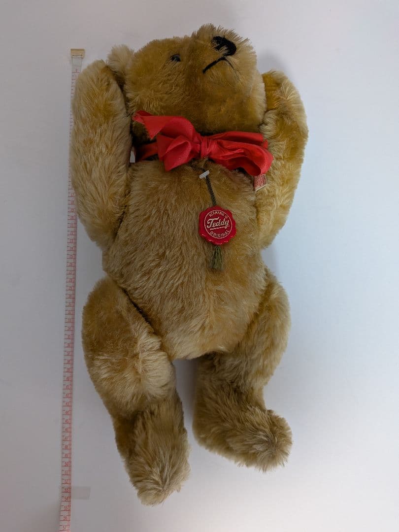 HＥRMANN テディベア 赤いリボン付き、2体