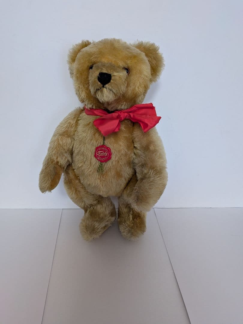 HＥRMANN テディベア 赤いリボン付き、2体