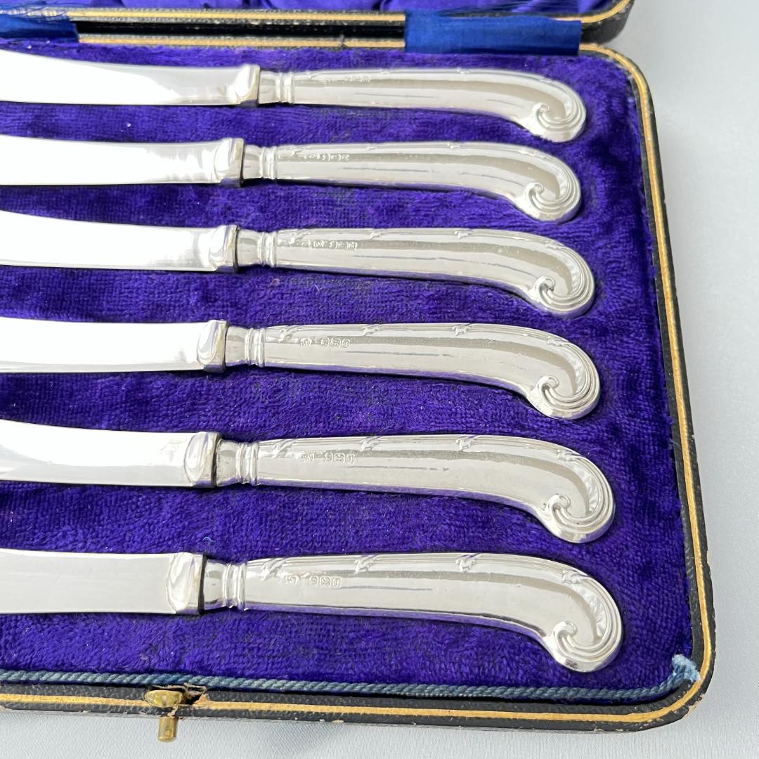 【Yates Brothers】 【純銀ハンドル】 ロココのティーナイフ