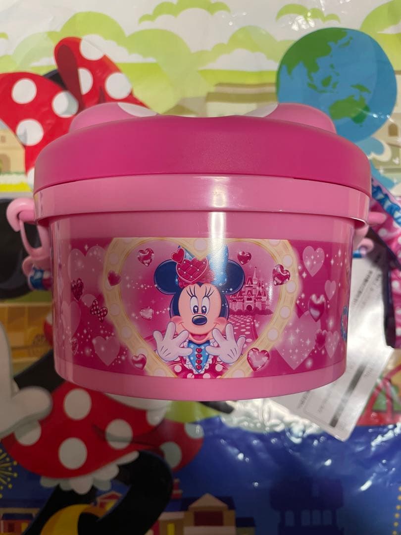 ミニーちゃん ポップコーンバケット リボン 新品 未使用 ディズニーランド