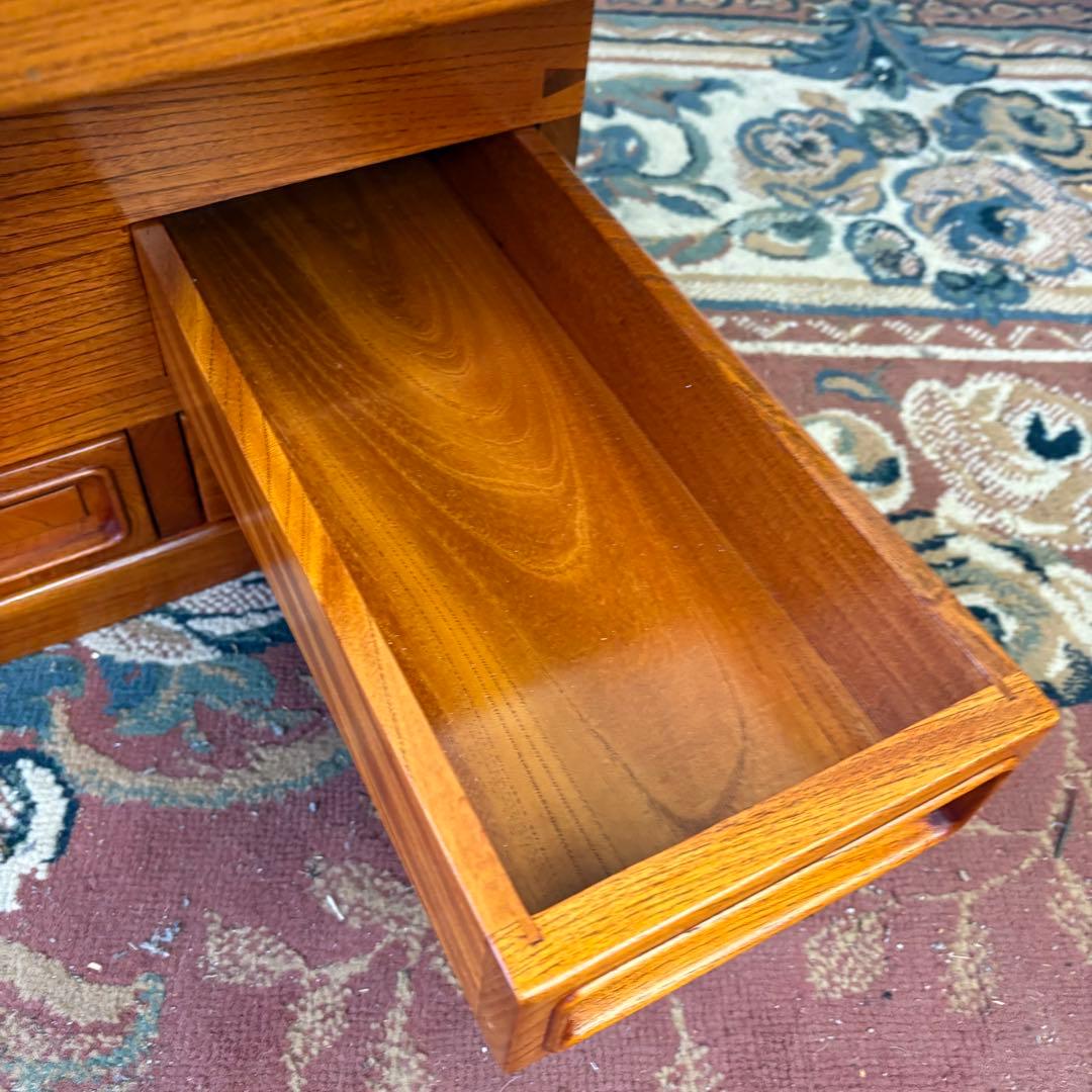 昭和レトロ 欅 木製長火鉢 4杯 引き出し収納付き 火鉢 囲炉裏 古家具 古道具