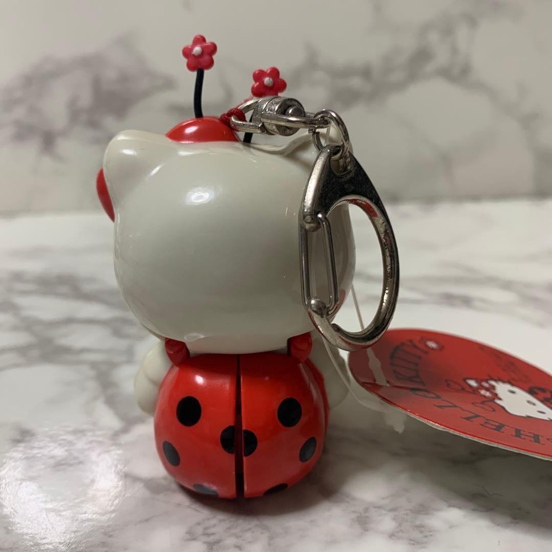 Sanrioハローキティ 2000年 てんとう虫　羽パタパタ動くキーホルダー