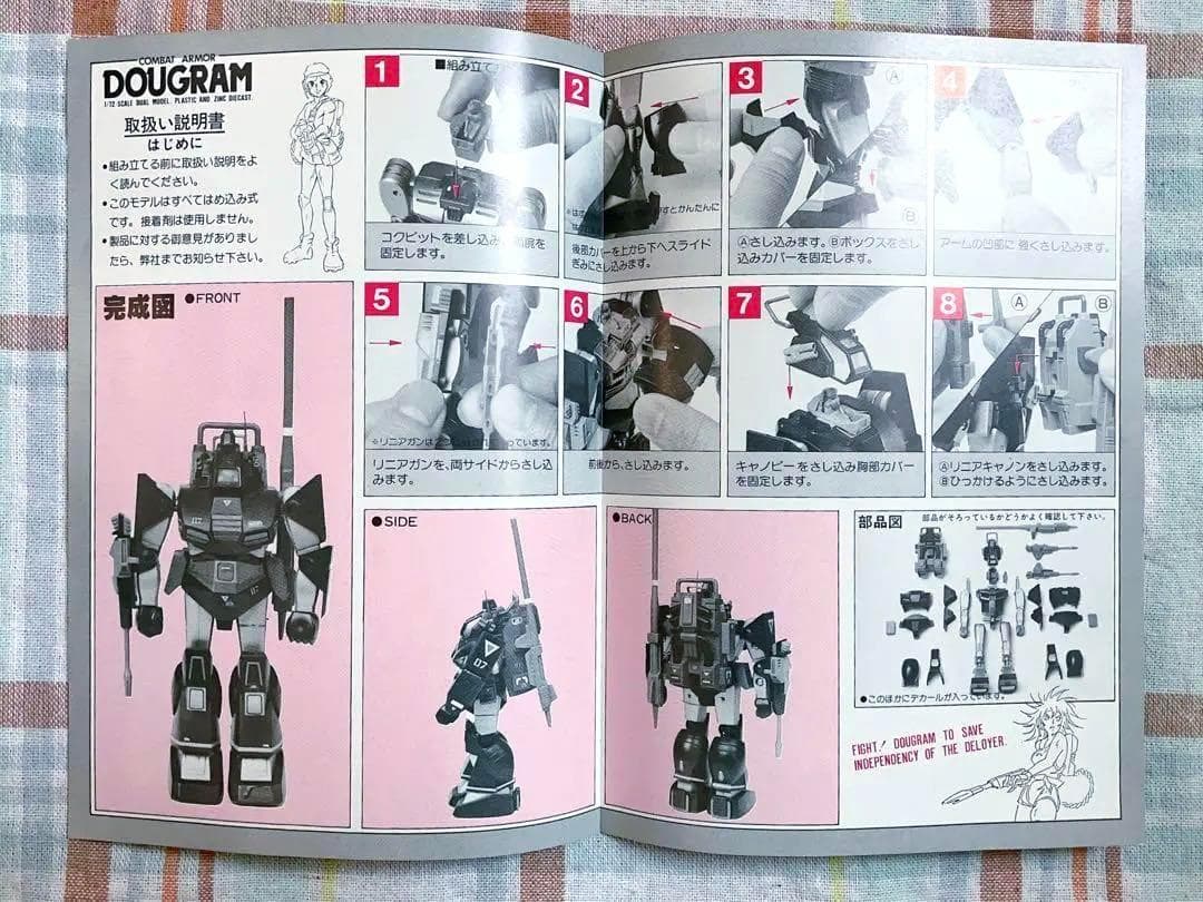 状態良好 未開封品 当時モノ 1/72 ダグラム デュアルモデル