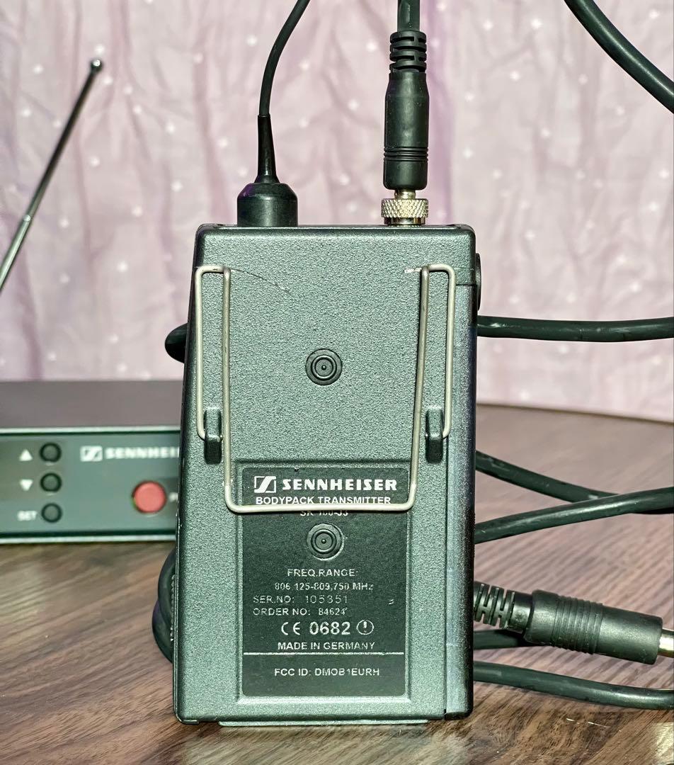 ⑤Sennheiser EW100 B帯 ワイヤレスシステム ラベリアマイク付き