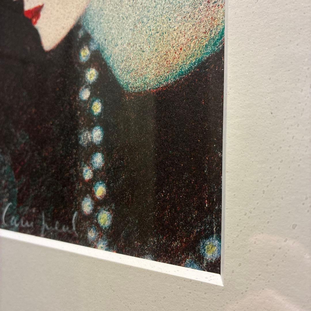 カシニョール直筆サイン リトグラフ 額装 E.A. バルバラ