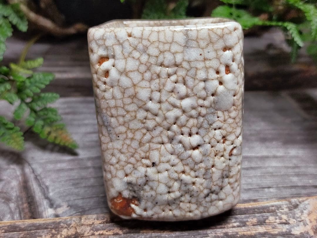 ♥絵志野　ぐい呑み　桐箱付き　㉔　志野　ぐい飲み　骨董品