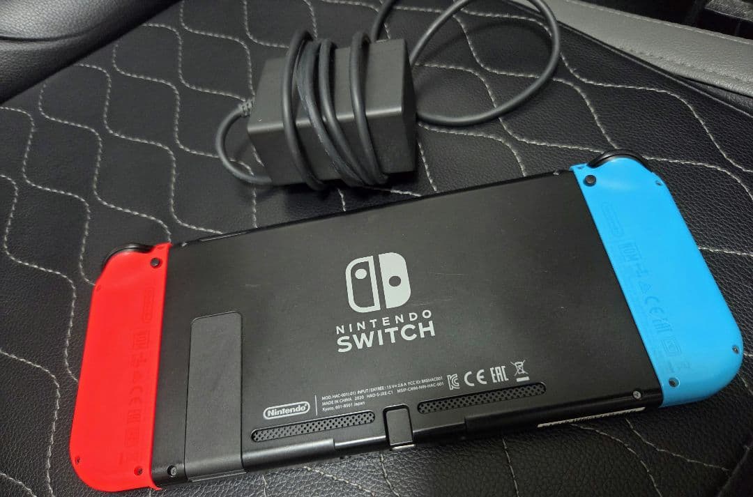 Nintendo Switch 本体 青/赤 電源コード 社外ケース