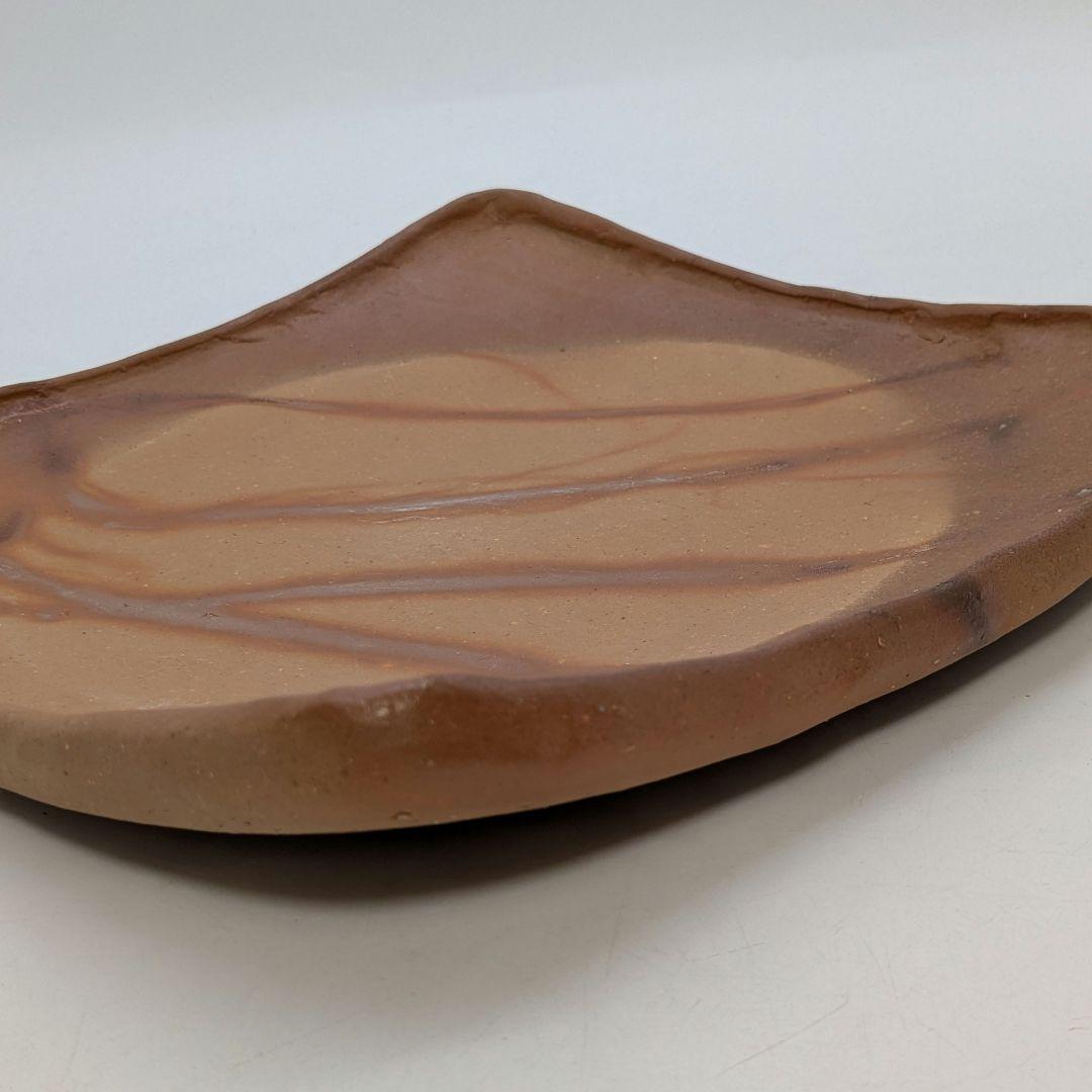 伊勢崎紳 備前焼 角皿 共箱共布栞 食器 緋襷 中皿 盛り皿 四方皿 和食器